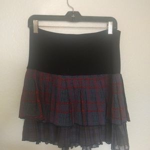 Free People Plaid Origami Skirt